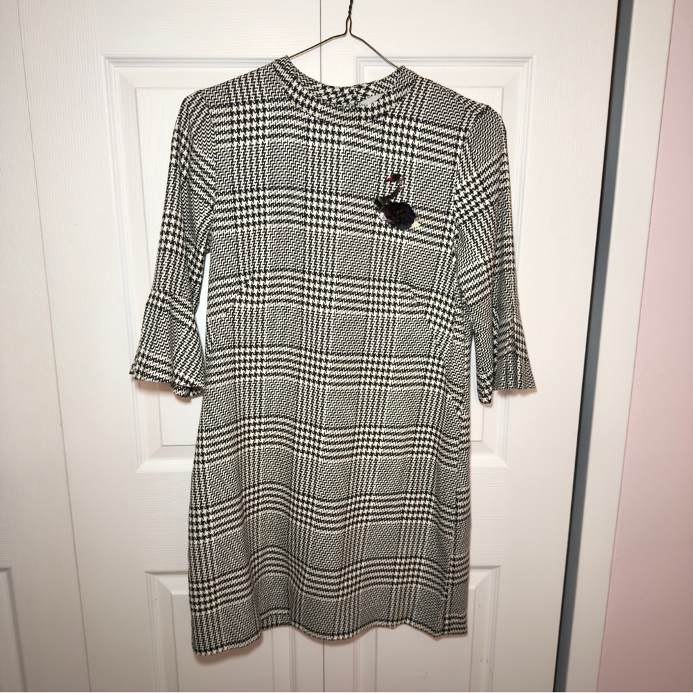 Houndstooth Plaid Dress